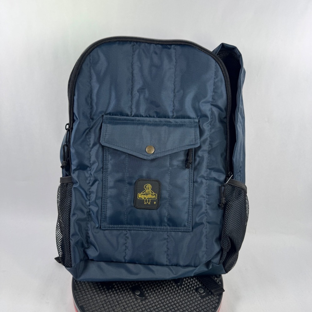 RefrigiWear OSA Promotional Backpack Navy Blue Polyester Quilted Front Pocket